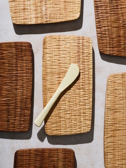 Wood Serving Platter & Knife